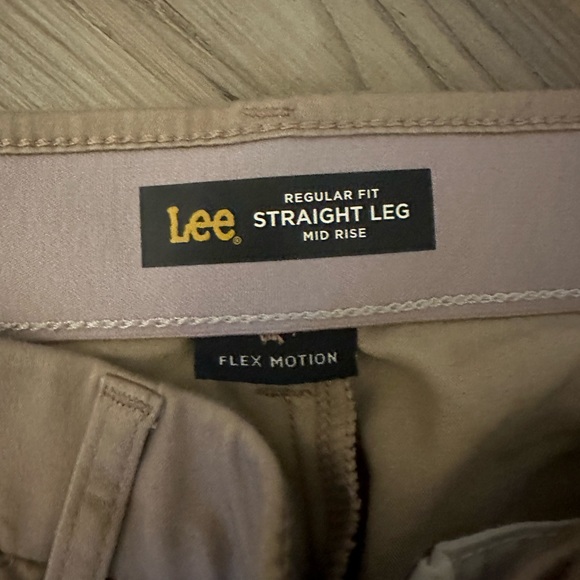 Lee straight leg mid rise flex motion slacks - Picture 3 of 5